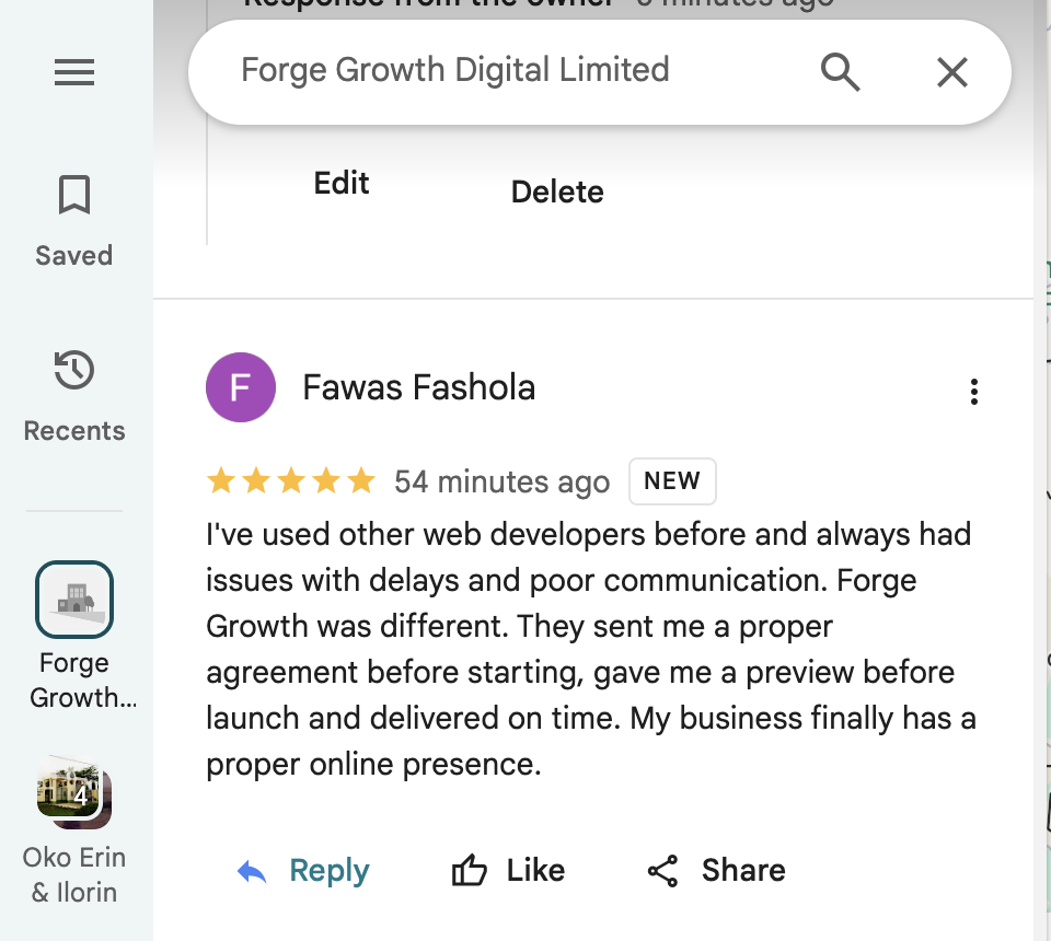Forge Growth client testimonial 5